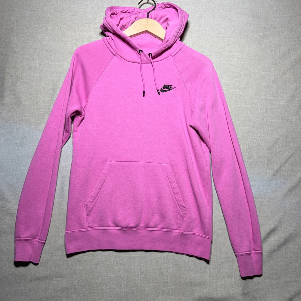 Nike Hoodie Women Small Pink LS Sportswear Essential Fleece BV4124-676 Pullover